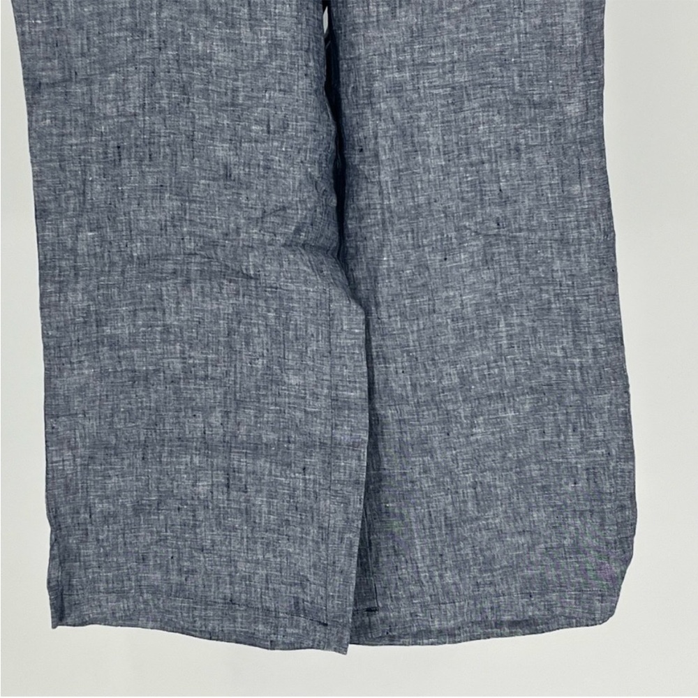 SOFT SURROUNDINGS NWT ALISO POINT LINEN WIDE LEG CROP PANTS BLUE SMALL - Picture 8 of 12